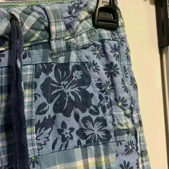 Limited Too Vintage Patchwork Flora Plaid Capri Pants Girls size 16 Y2K - Picture 3 of 7